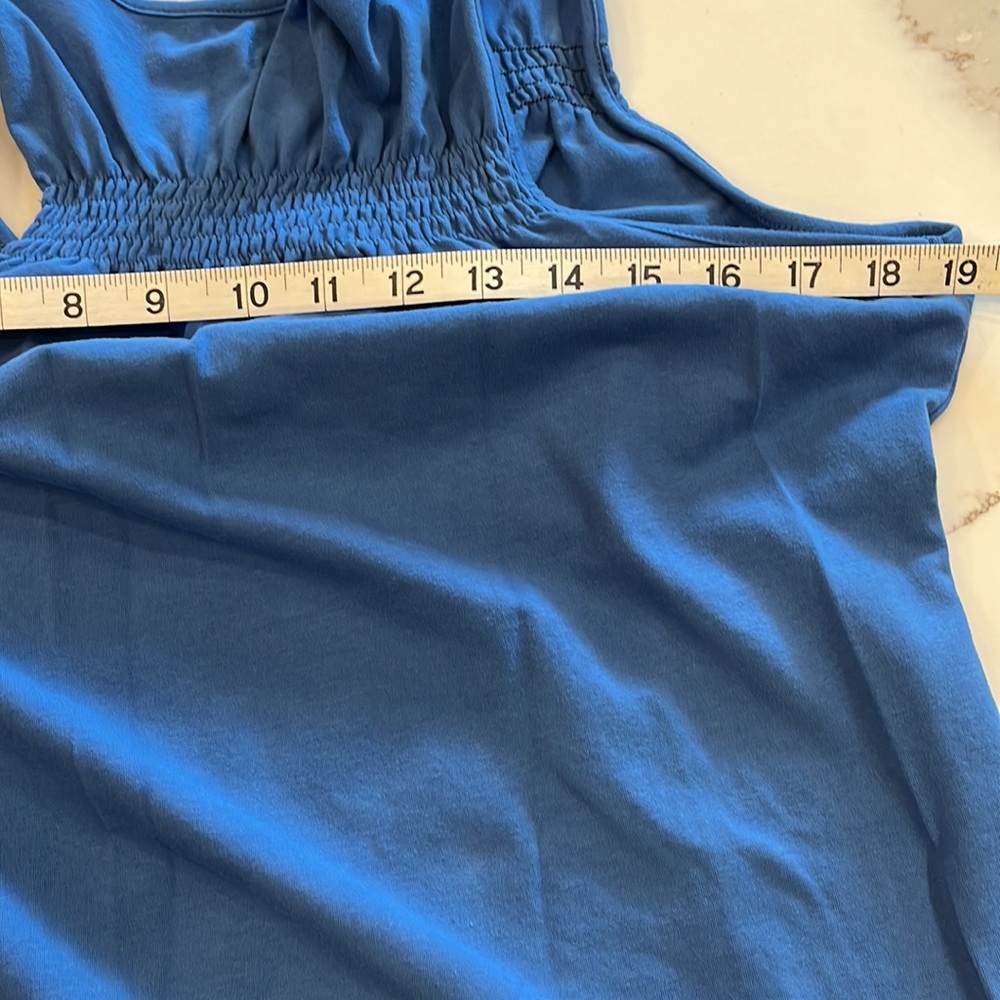 Michael Kors Royal Blue Sleeveless Top. Size L. Elastic on top and back. - Picture 6 of 14